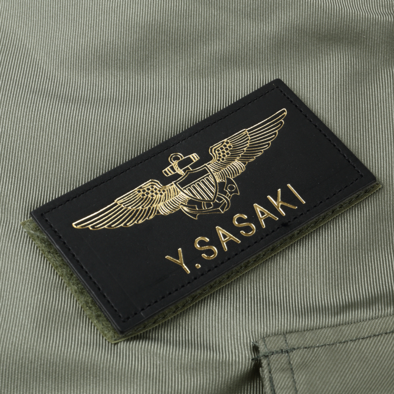 文字入れ 米軍グッズ レザー ネームタグ アメリカ海軍 U.S.NAVY
