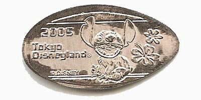 Souvenir Elongated Medals from Tokyo Disneyland, 2005