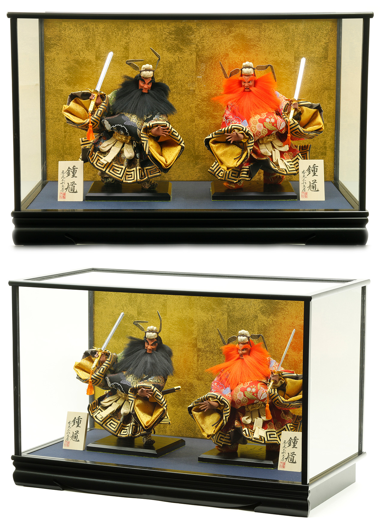 五月人形 守り神 選べる3タイプの舞踊 赤鐘馗 黒鍾馗 神武天皇 ケース