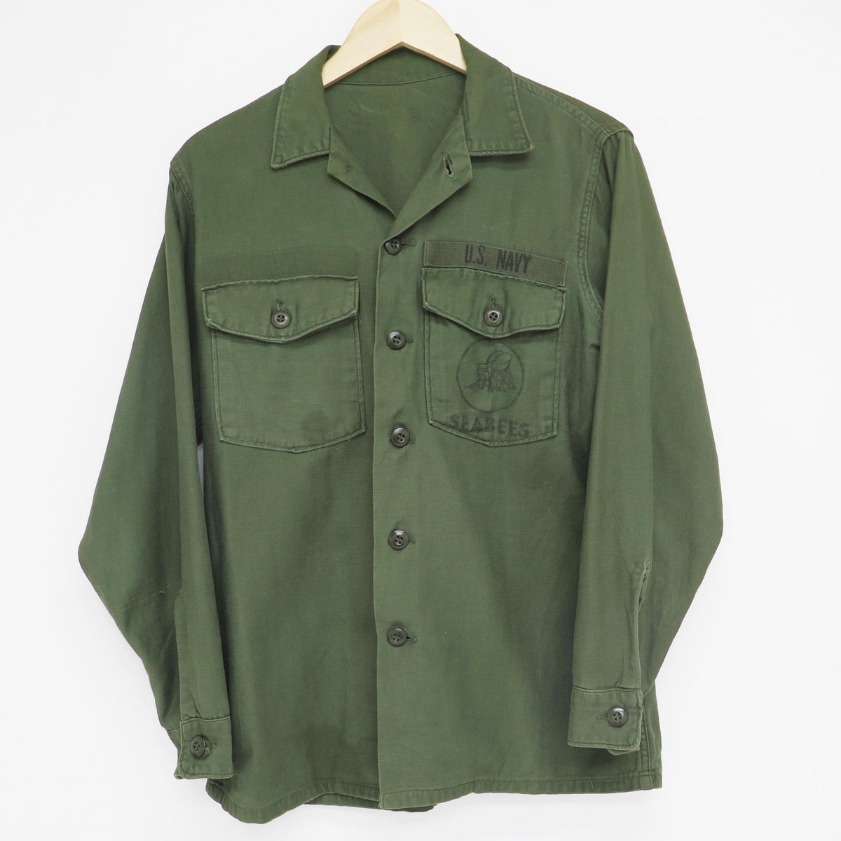Vintage USN US Navy Utility Shirt P-64 P64 1970 Vietnam War – Rare