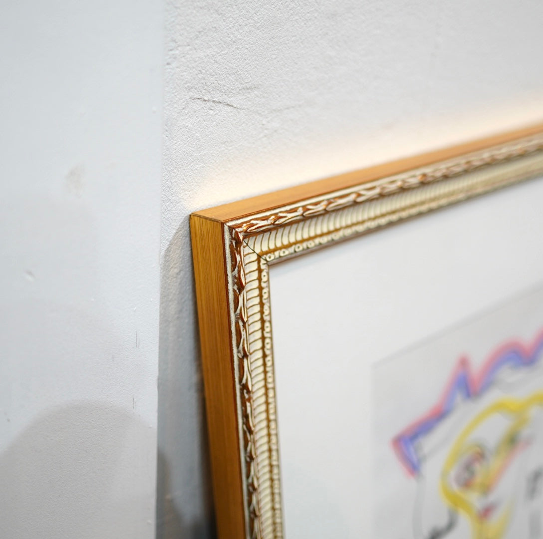 池田満寿夫 詩画（肉筆） 「窓からローマが見える」中古 アート作品 絵画