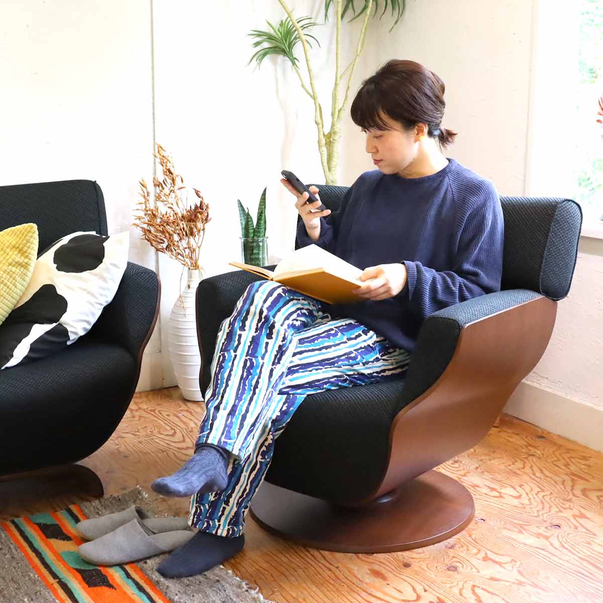 冨士ファニチア Tapio / タピオ 1Pソファ ラウンドソファ 1人掛け