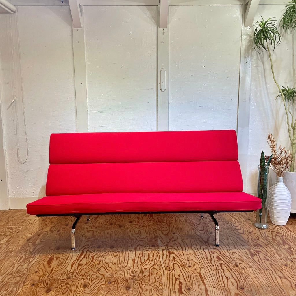 ハーマンミラー / Herman Miller イームズ ソファコンパクト 赤 レッド