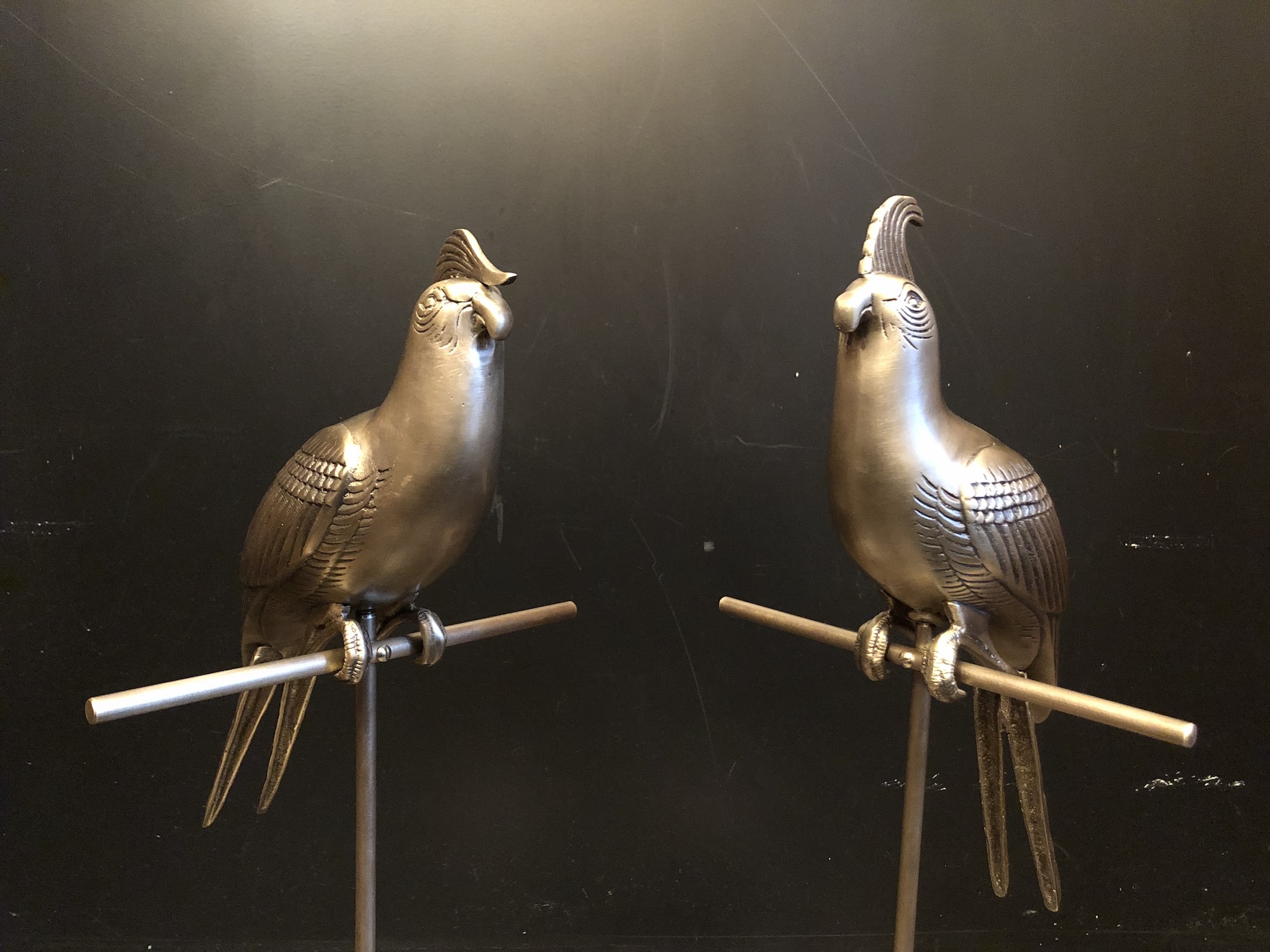 真鍮製鳥のオブジェ オウム USM 1532