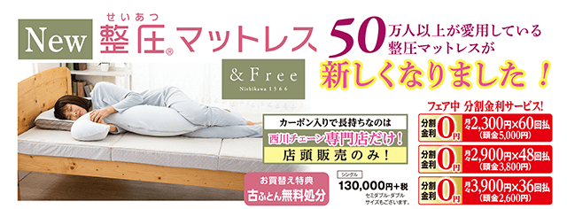西川の『AIRエアーマットレス・整圧敷きふとん』 | 眠りの専門店 たけじん