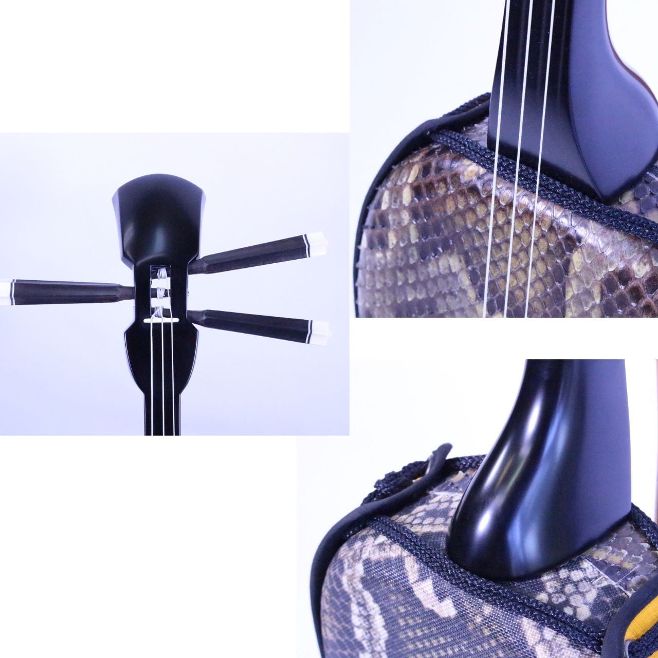 沖縄三味線 蛇皮一枚張り三線(裏面人工皮タイプ) 13点セット 宮古木