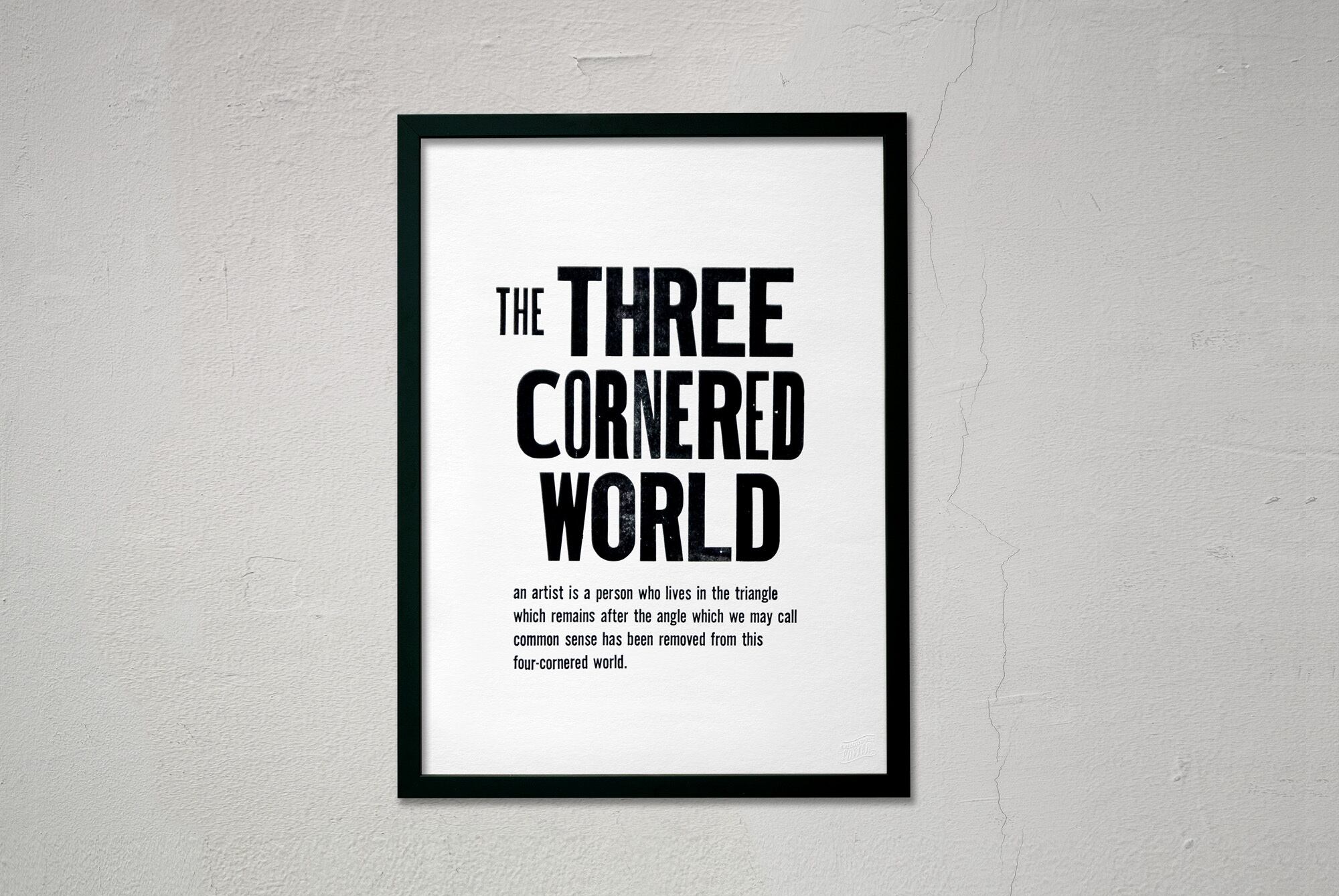 草枕「THE THREE CORNERED WORLD」 | NINE LETTERPRESS