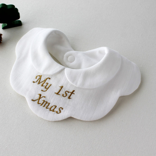 11月末まで受注 クリスマス スタイ 小さめ[My 1st Xmas] スタイ