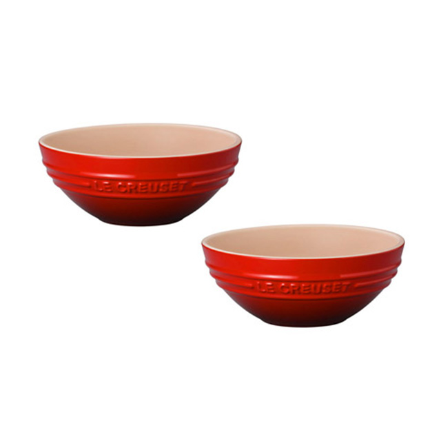 ル・クルーゼ[Le Creuset]のマルチボウル15cm(2個入り)チェリーレッド