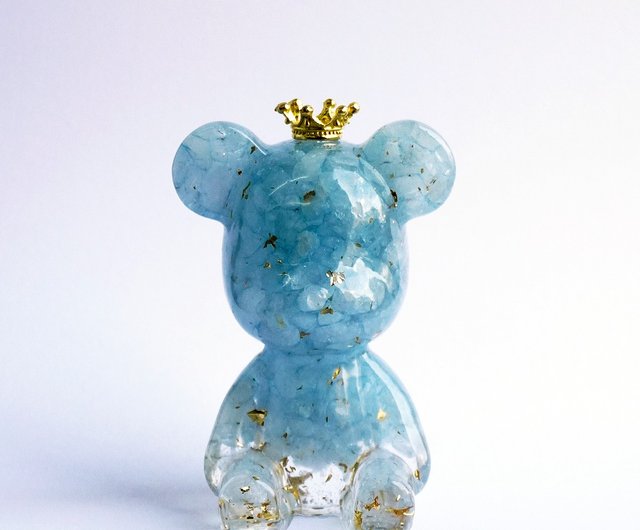 台湾 【Hourrae】金運を招くクリスタルベア オブジェ（単品