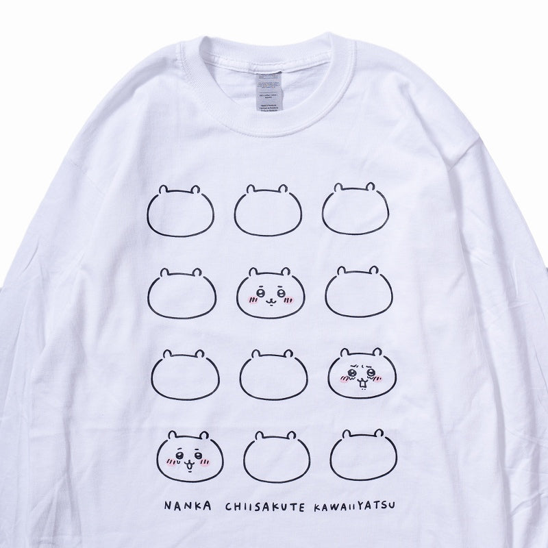 ちいかわ FACE L/S Tシャツ ホワイト | ちいかわマーケット 公式グッズ