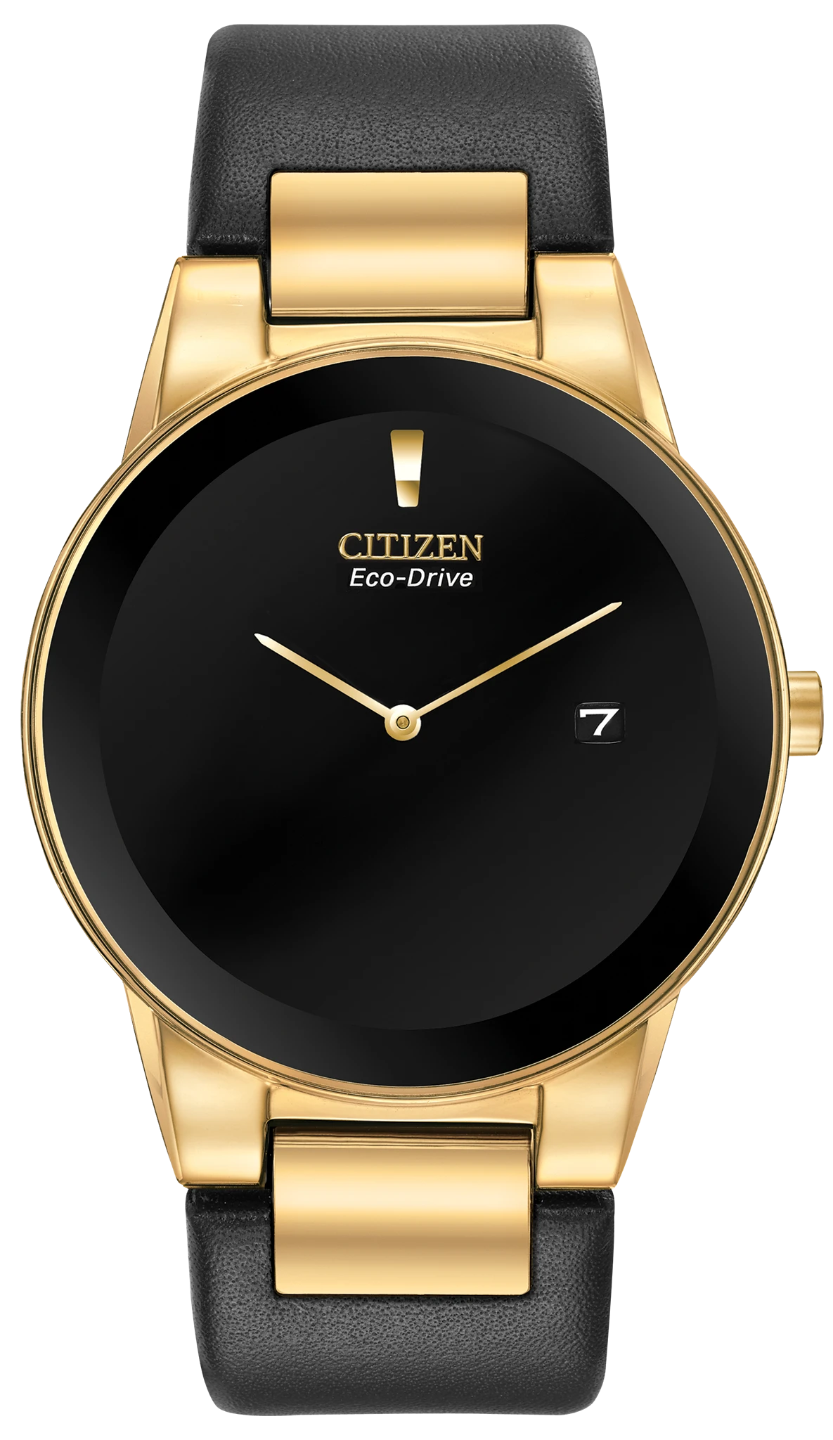 Citizen Axiom Men's Eco-Drive Gold Black Dial Watch | CITIZEN