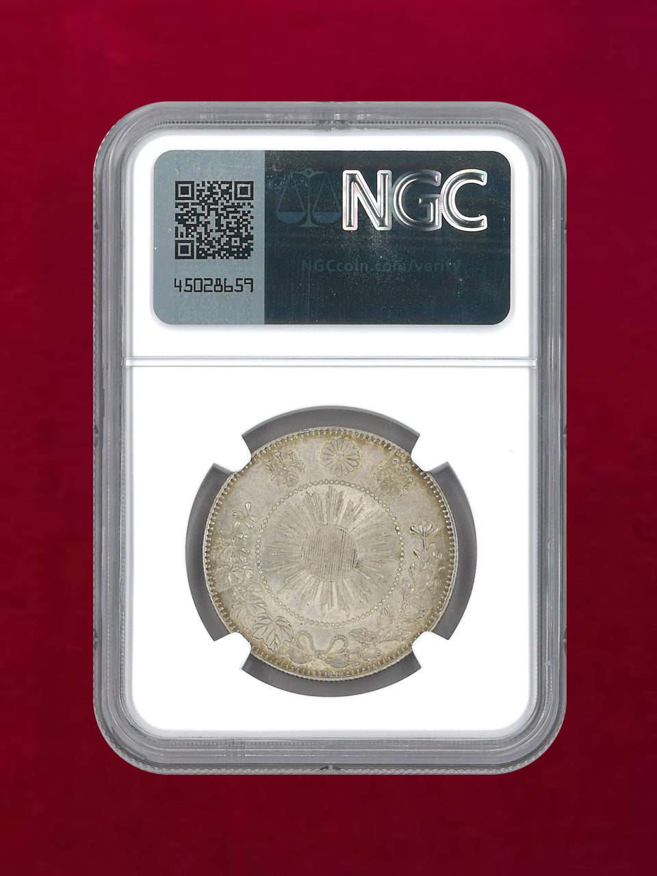 日本】旭日竜大型50銭銀貨 明治3(1870) NGC MS64［B-0000072