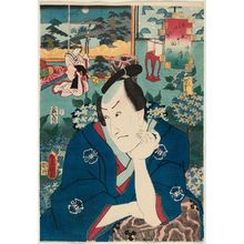 歌川国貞による浮世絵「「江戸紫五十四帖 廾六 床夏」」