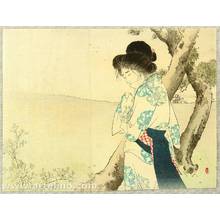 水野年方による浮世絵「The Mad Woman of Hachiman - 八幡の狂女 (1)」
