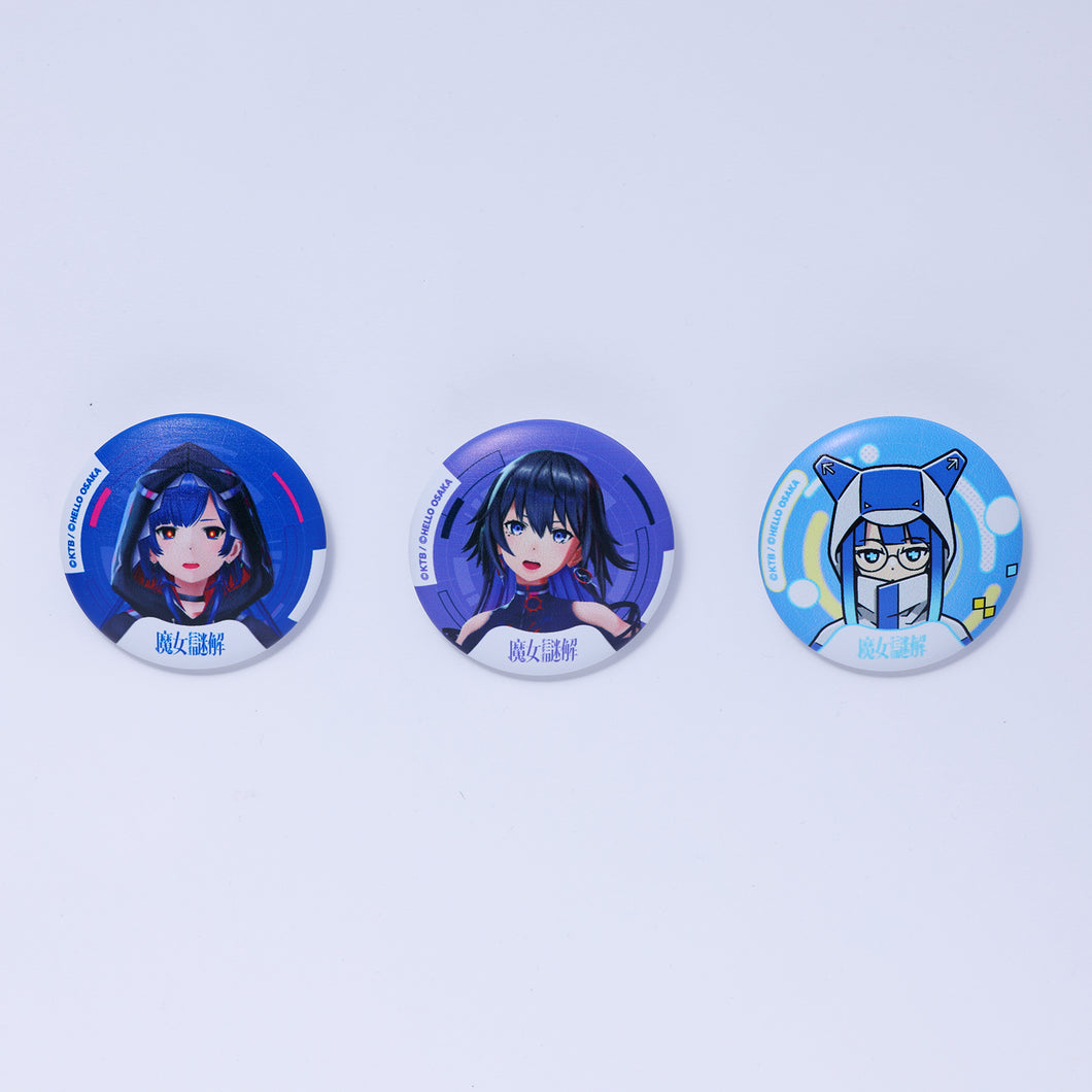 KAMITSUBAKI STUDIO×HELLO OSAKA】クッション缶バッジ3個セットB（狸眼