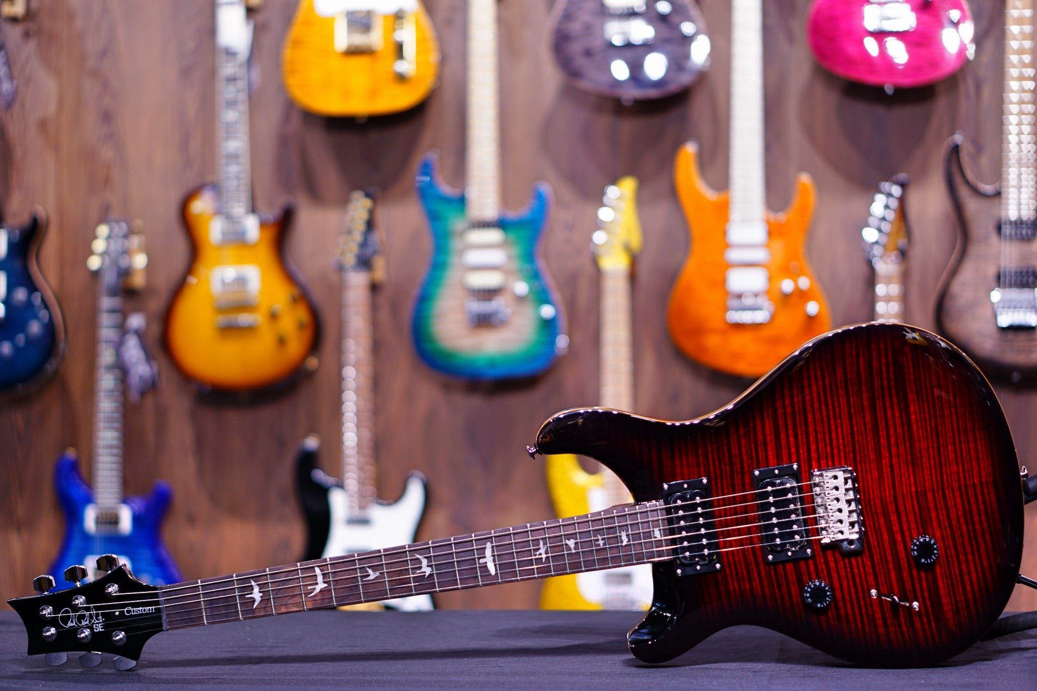 PRS SE Lefty Custom 24 Fire Red