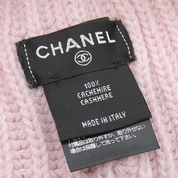 シャネル CHANEL ニット キャップ AAB453 ピンク カシミヤ ニット