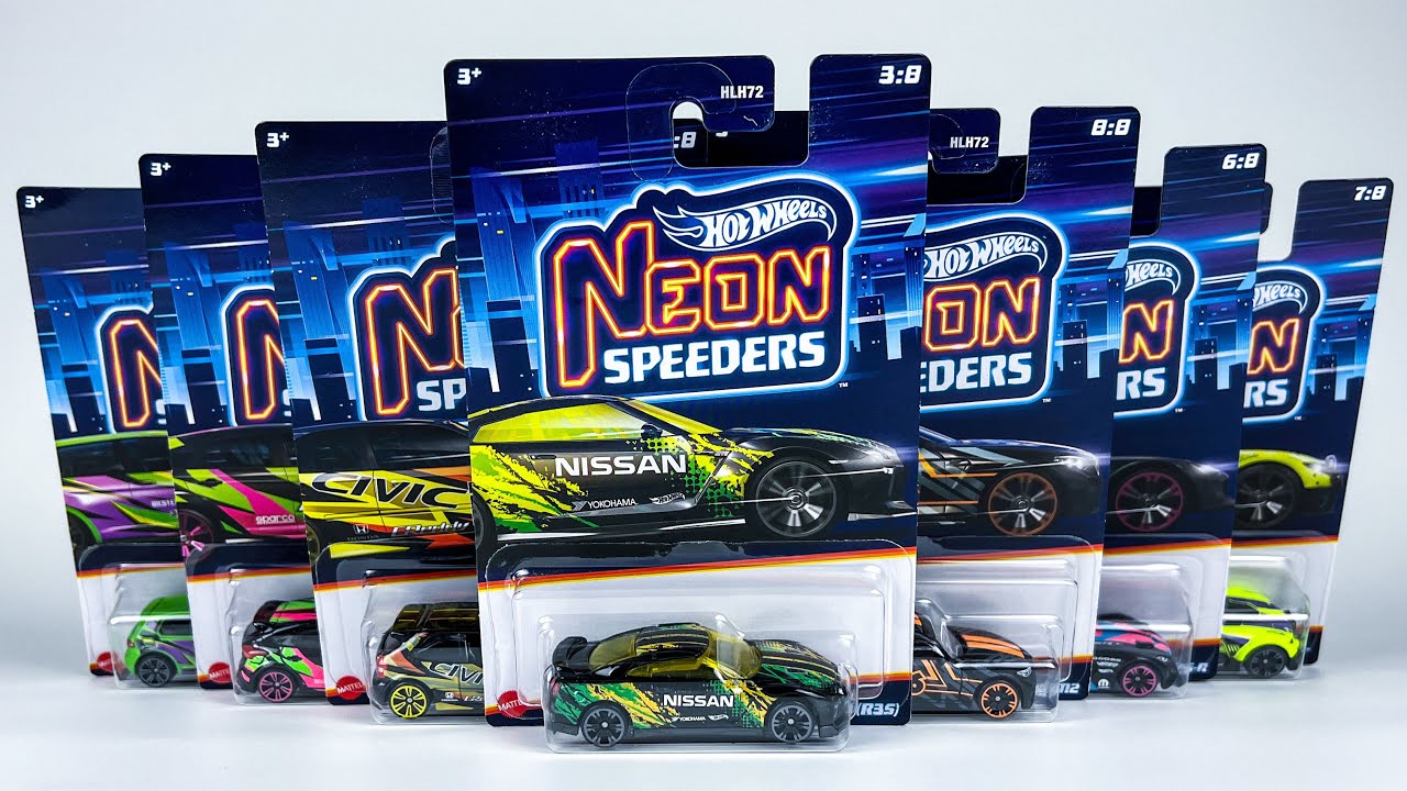 Unboxing 2023 Hot Wheels Themed - Neon Speeders! - YouTube