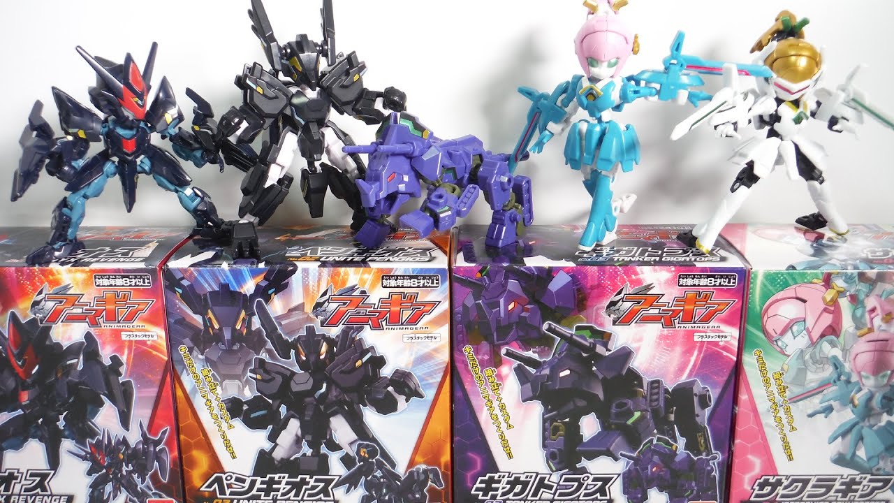 アニマギア6 全5種 開封 組立 Animagear6 食玩 Japanese candy toys