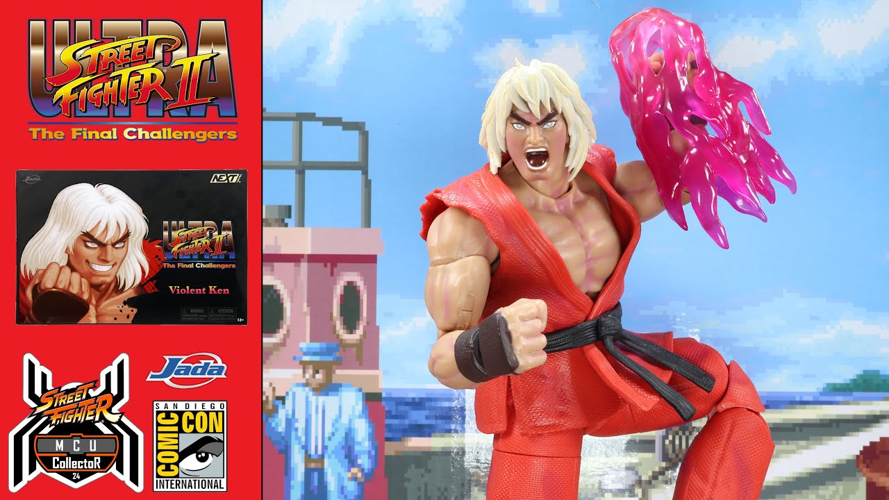Jada Toys Ultra Street Fighter 2 VIOLENT KEN SDCC Exclusive Deluxe