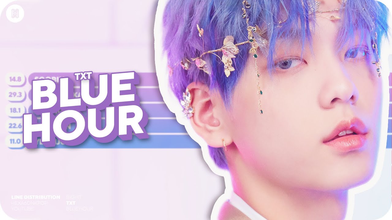 TXT - Blue Hour Line Distribution (Color Coded) - YouTube