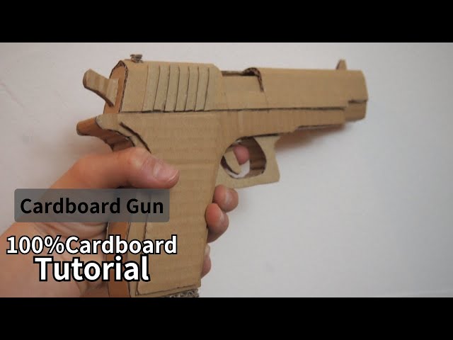 How to make a cardboard Gun - YouTube