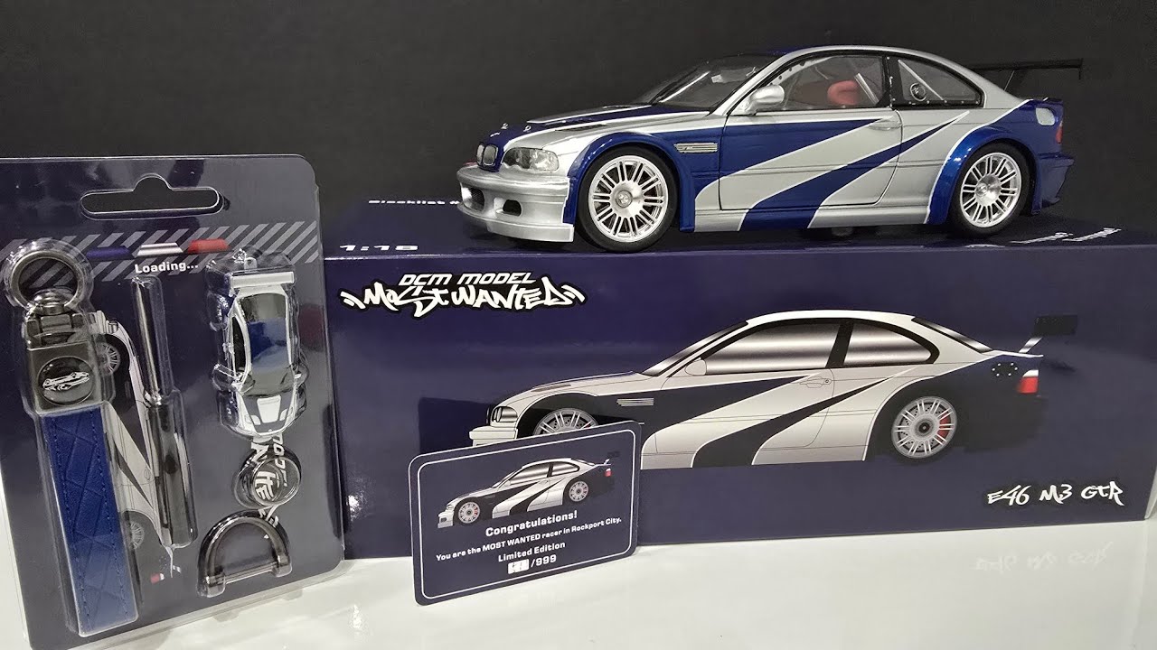 NFS Most Wanted BMW E46 M3 GTR Unboxing || 1:18 Scale Diecast