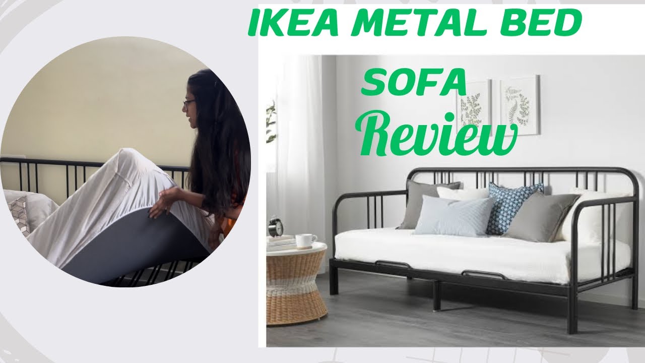 FYRESDAL ikea Day-bed frame review | review on bed cum sofa metal