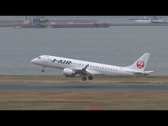 J-AIR (JLJ/JAL) Embraer ERJ-190 JA254J 羽田空港 離陸 2019.12.6