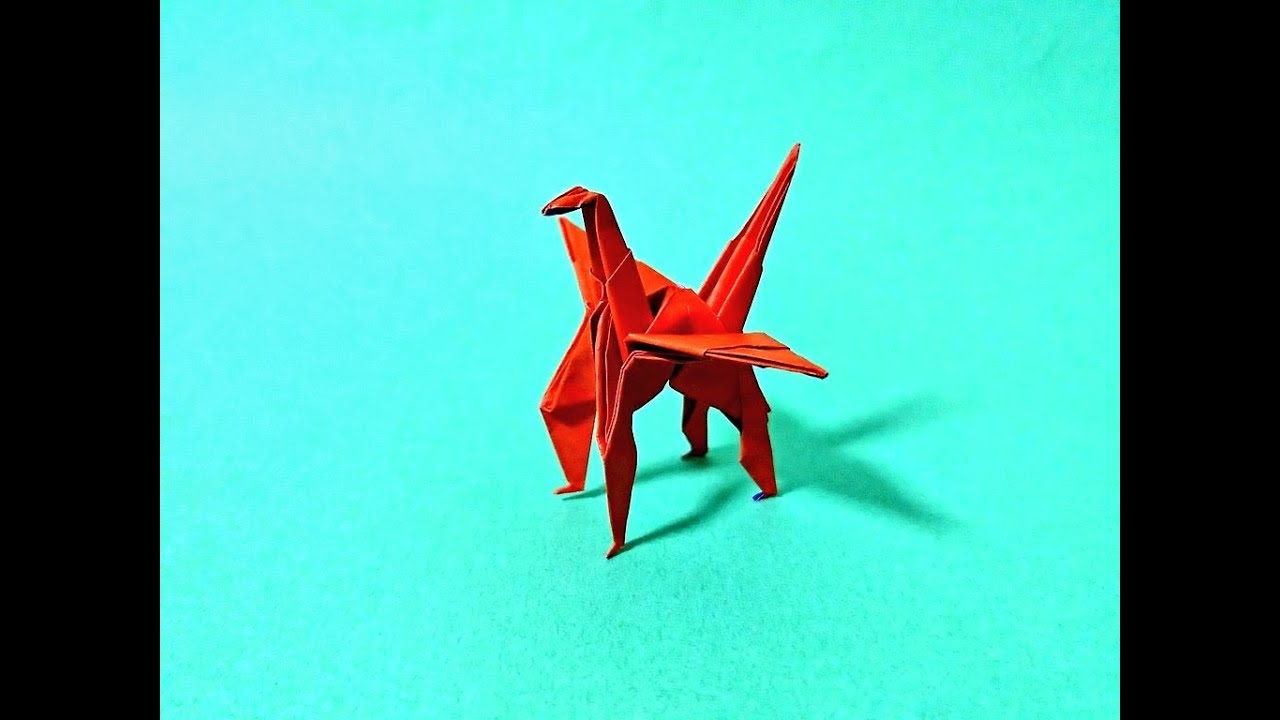 折り紙】四本足の折り鶴の折り方 Four-leg fold crane - YouTube