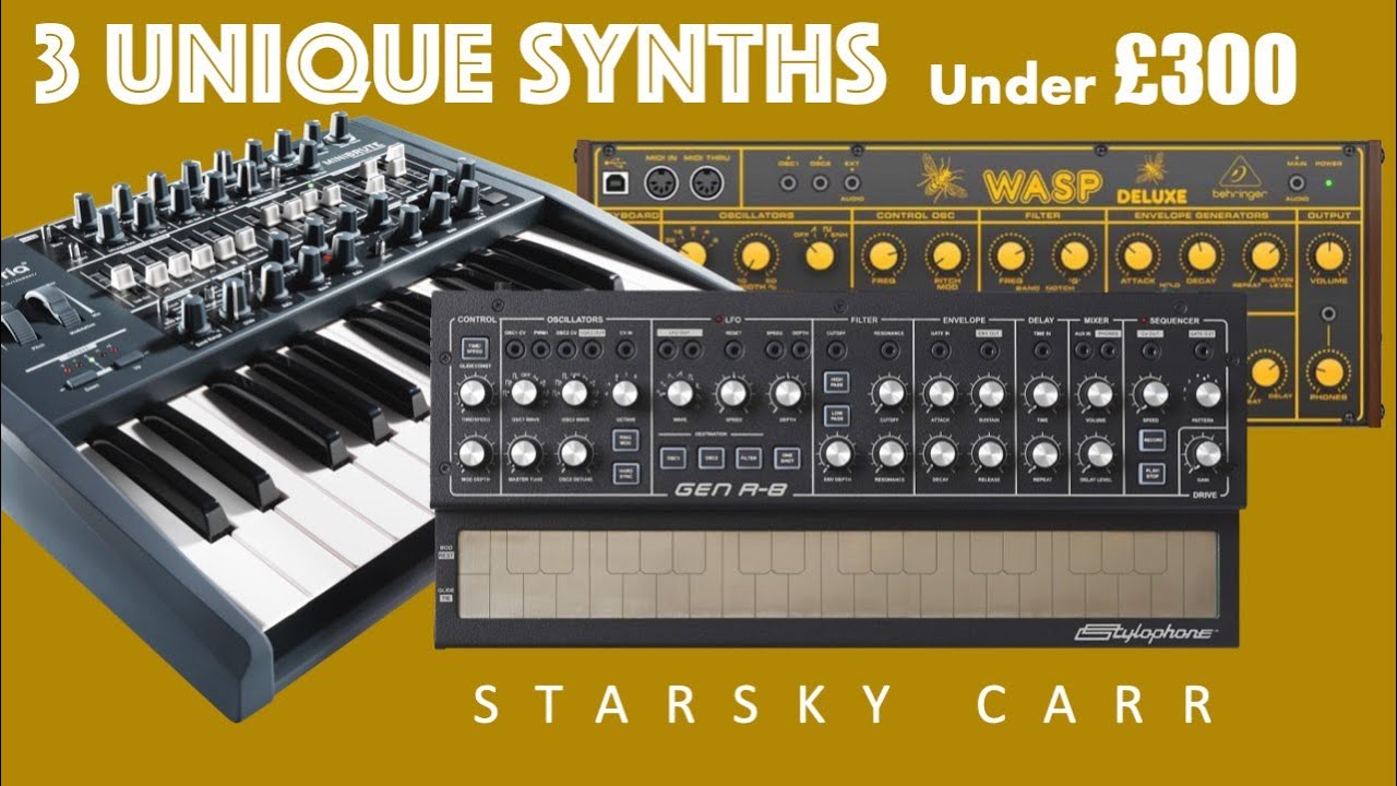 Stylophone GenR8 vs Behringer WASP vs Arturia Minibrute - YouTube