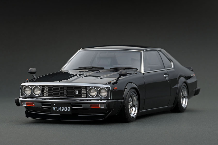IG1587 1/18 Nissan Skyline 2000GT-ES (C210) Black Metallic | LINE