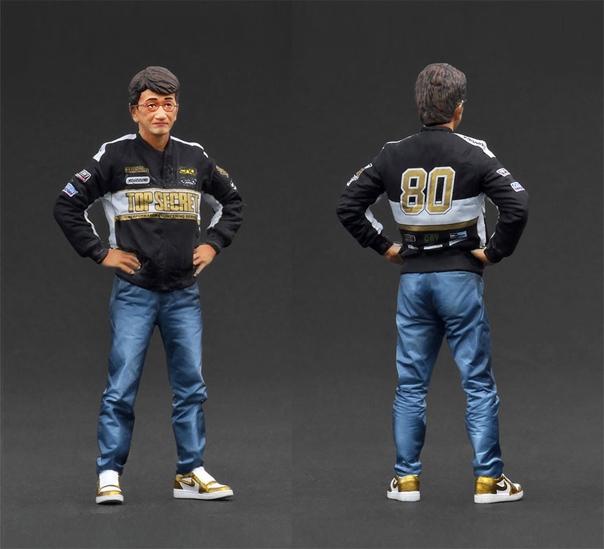 IG3742 1/18 TOP SECRET GT300 Supra (A80) Gold With Mr. Nagata
