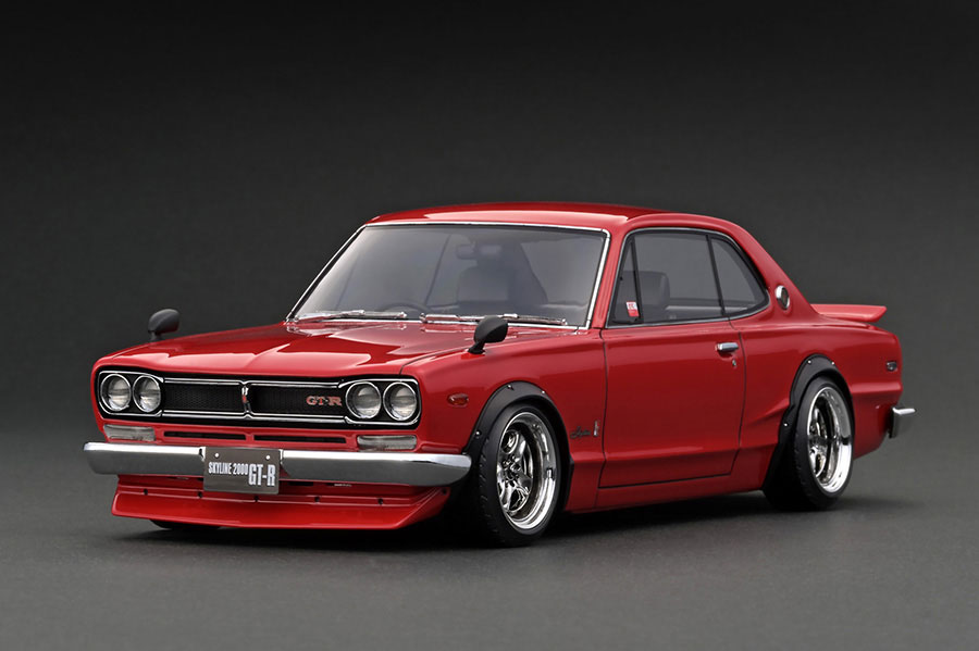 IG3238 1/18 Nissan Skyline 2000 GT-R (KPGC10) Red | LINE UP