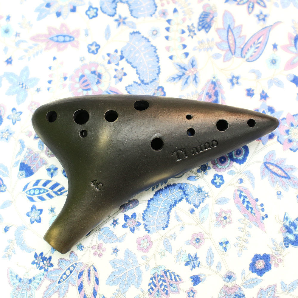 ティアーモ オカリナ アルトC シングル管 黒陶シリーズ合奏モデル 4C