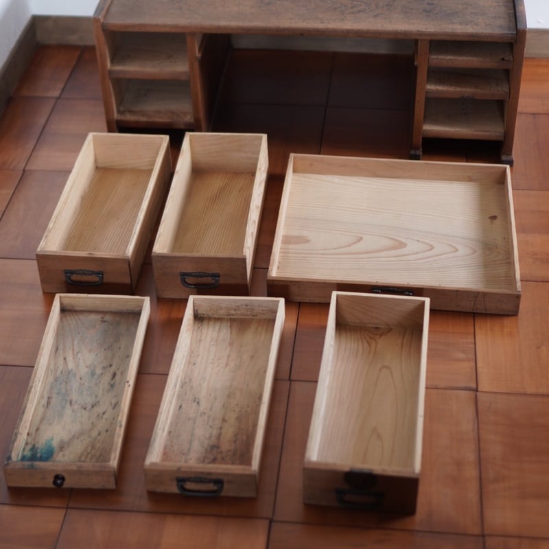 昭和のローテーブル 文机 机 引出し付き 書斎机 テーブル 昭和初期