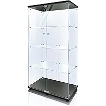Amazon.co.jp: 生活グッズラボ ショーケース ガラスケース 4段両扉