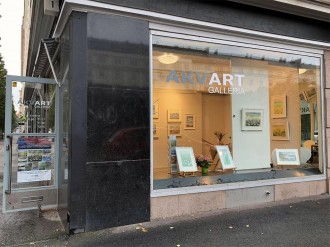 旭川のカフェのミニギャラリーで水彩画展 はがき絵も展示 - 旭川経済新聞
