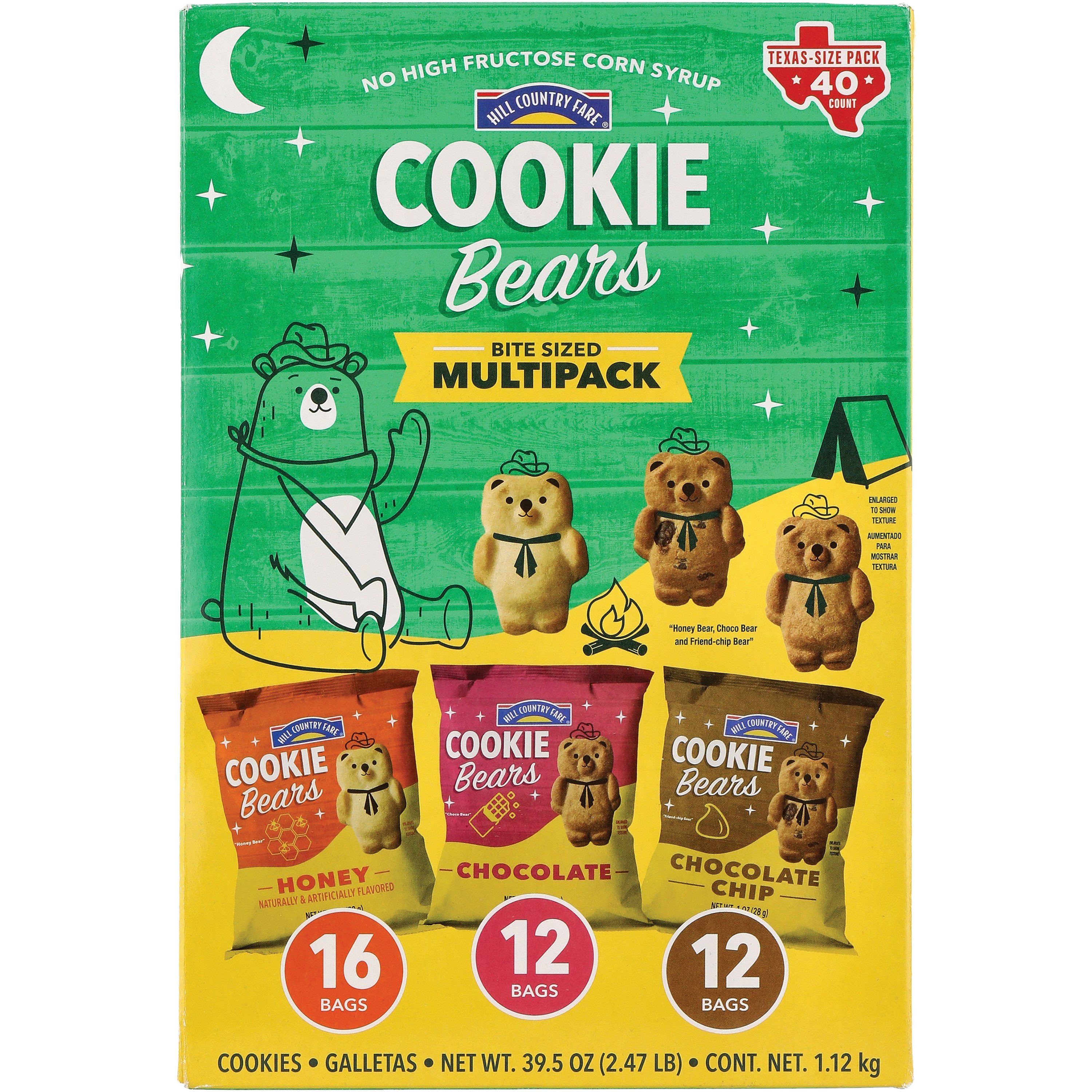 Hill Country Fare Cookie Bears Multipack 1 oz Bags - Texas Size