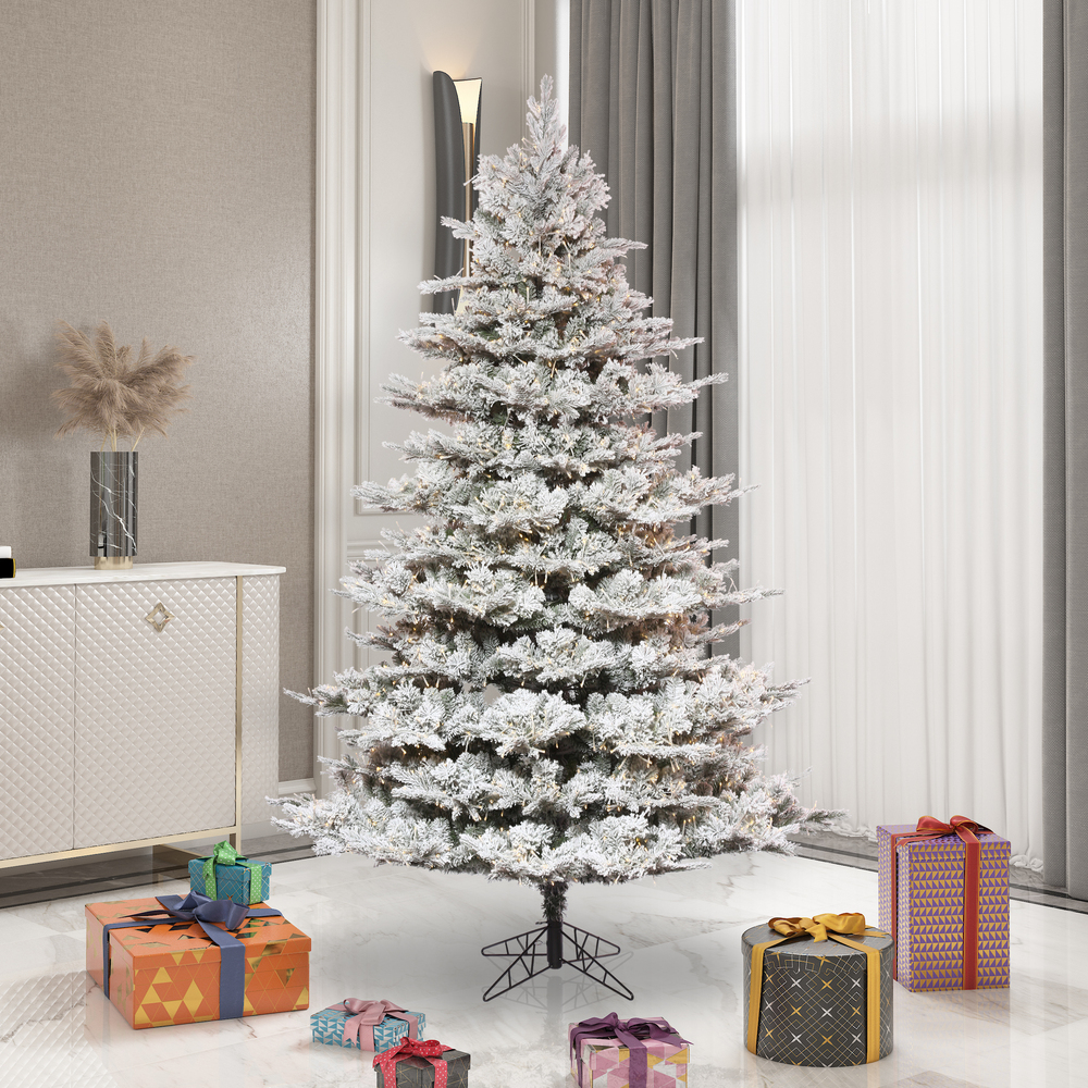 K173476LED - Flocked Kiana Pine Christmas Tree | Vickerman