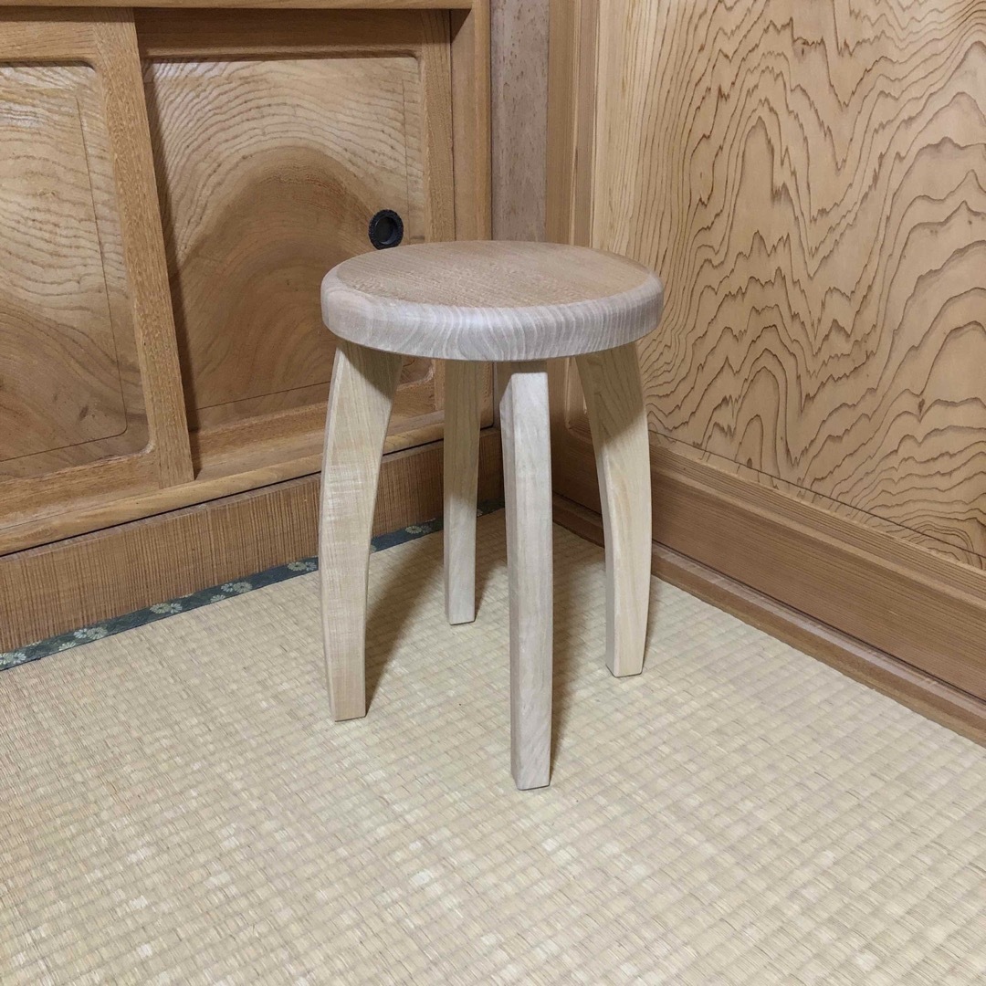 1243 建具屋一筋58年のおじいちゃんの手作りスツール、テーブル