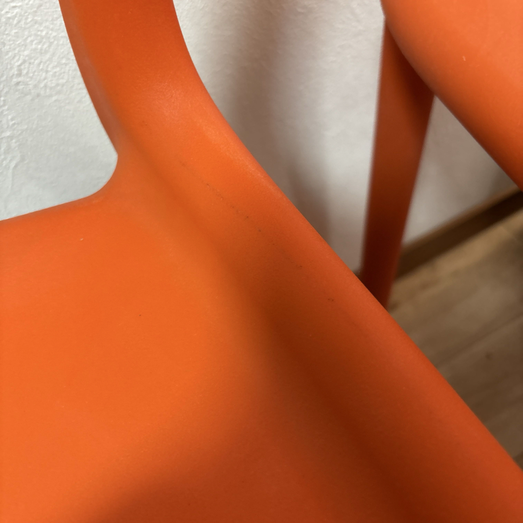 IKEA スタッキングチェアURBAN オレンジ 2脚 美品寄り 最安値の通販 by