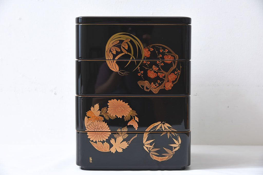 公式】アンティーク家具ラフジュ工房商品詳細ページ輪島塗 花丸蒔絵