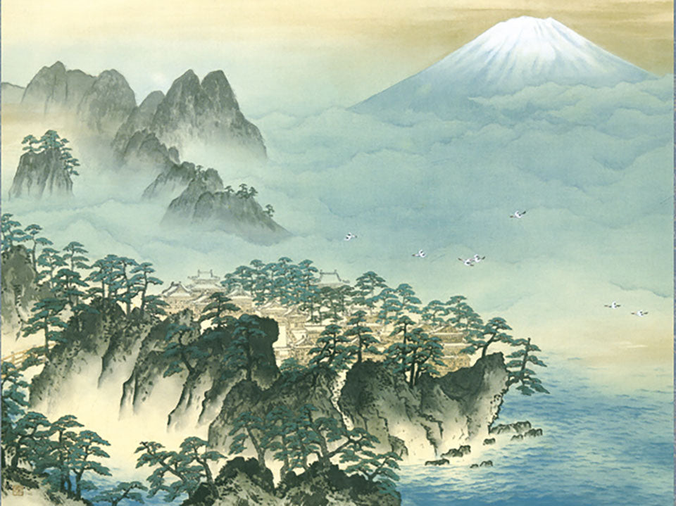 名画複製画掛け軸 蓬莱山 横山大観 – 寿鳳人形の東芸