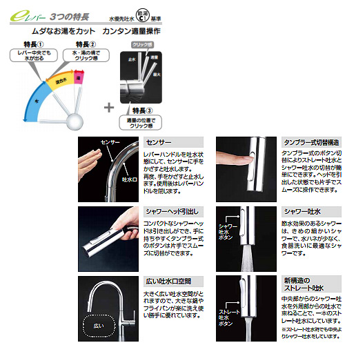 KM6071EC｜KVKキッチン用蛇口 KM6071シリーズ[台][シングルシャワー付