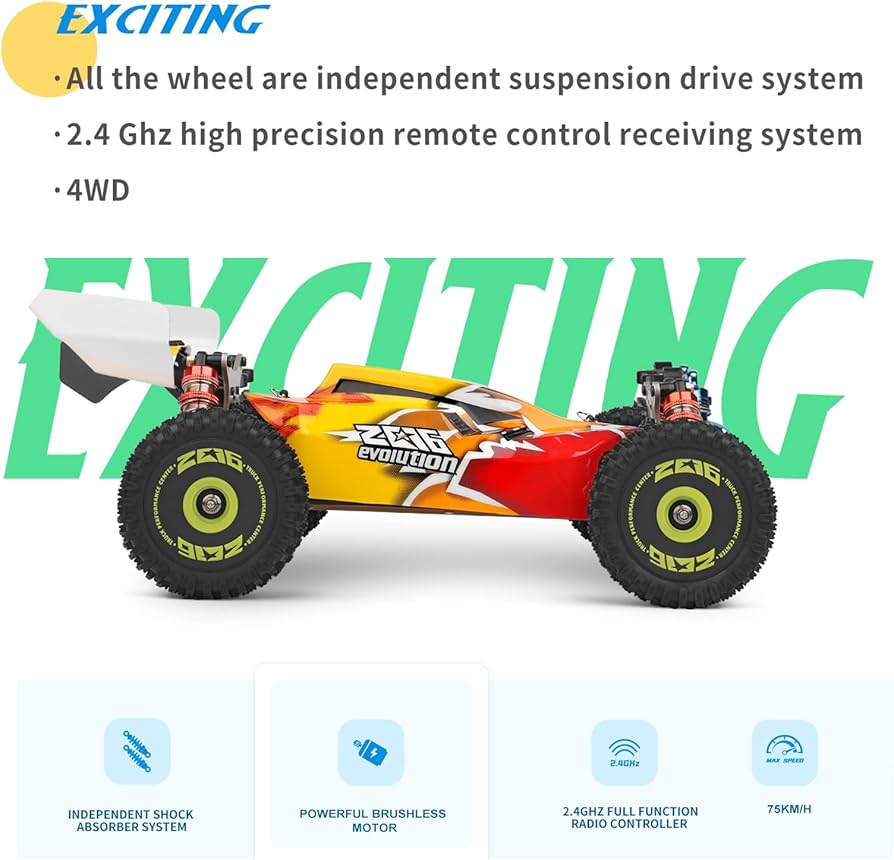 Amazon.com: GoolRC WLtoys 144010 Brushless RC Cars for Adults, 1