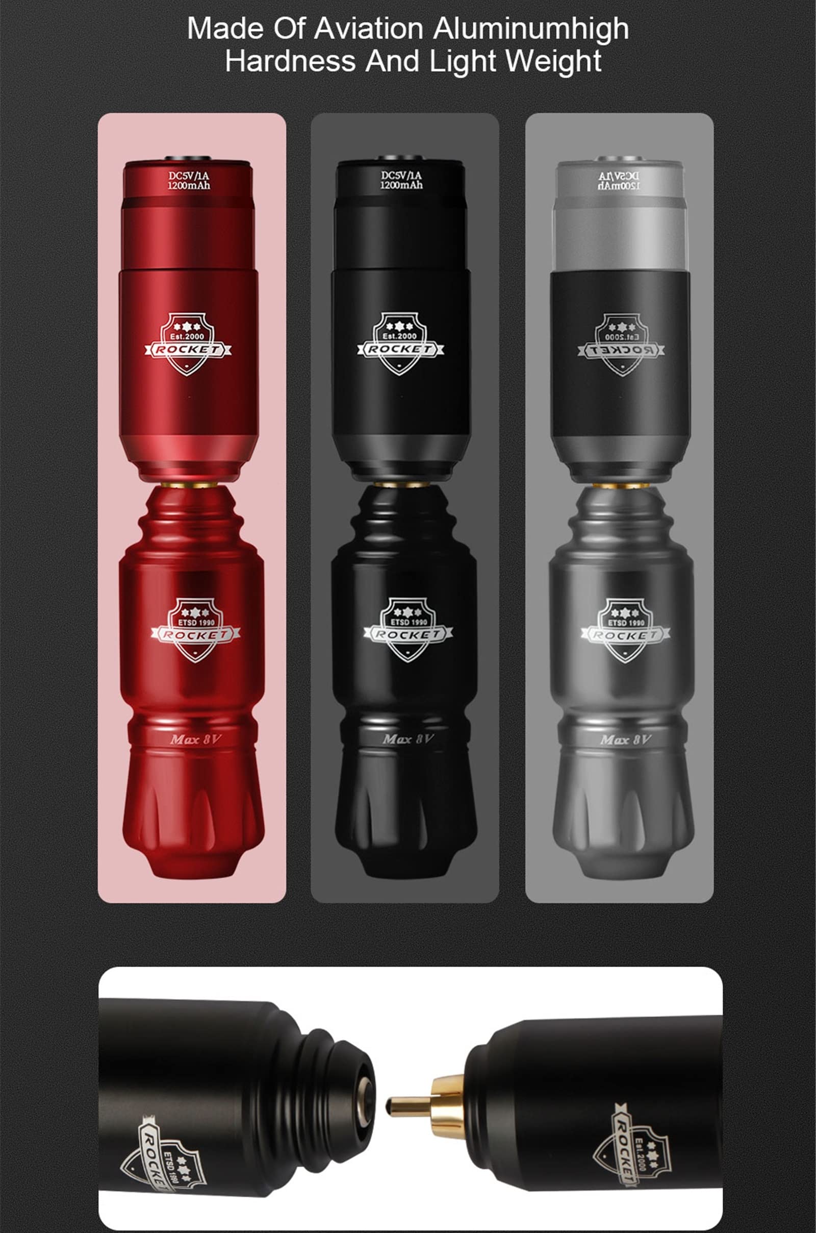 Amazon.com: Mini Rocket Tattoo Machine Set Japón Motor inalámbrico