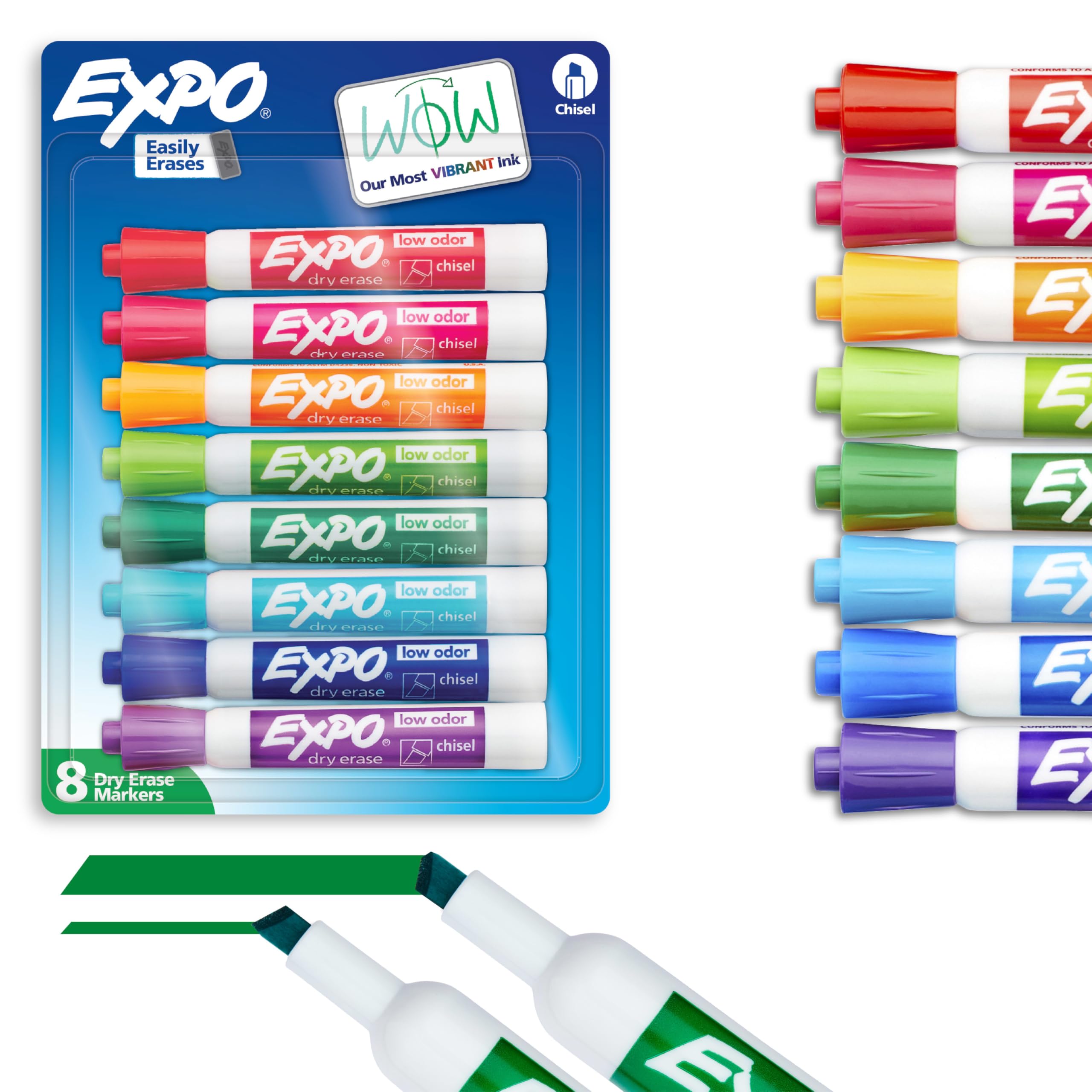 Amazon.co.jp: Expo® 2 低臭ホワイトボードマーカー 平芯 アソート