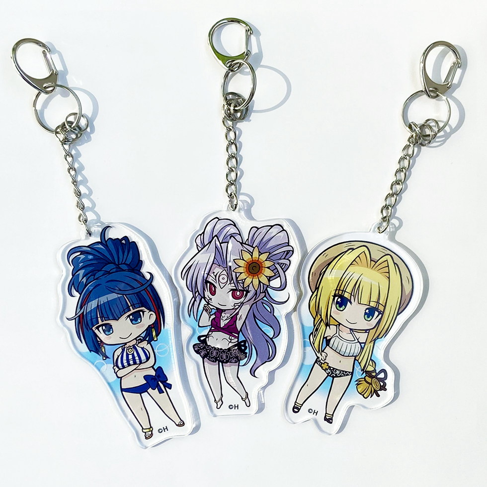 戦国乙女 かぎっ娘キーホルダーアクリルver.水着カット【コンプリート
